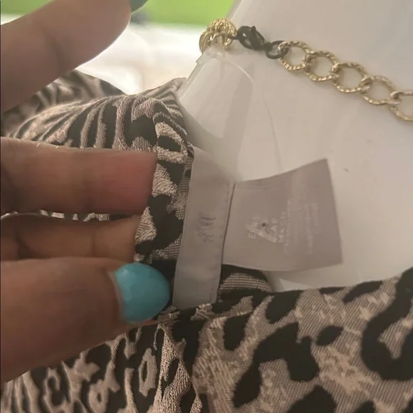 H&M Leopard Print Puff Sleeve Pea Coat - Picture 7 of 7